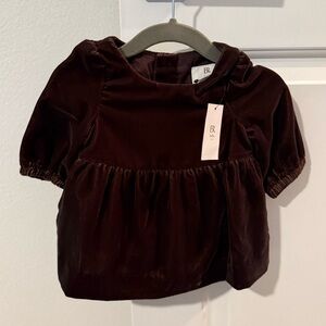 Banana Republic Baby Dark Brown Velvet Dress